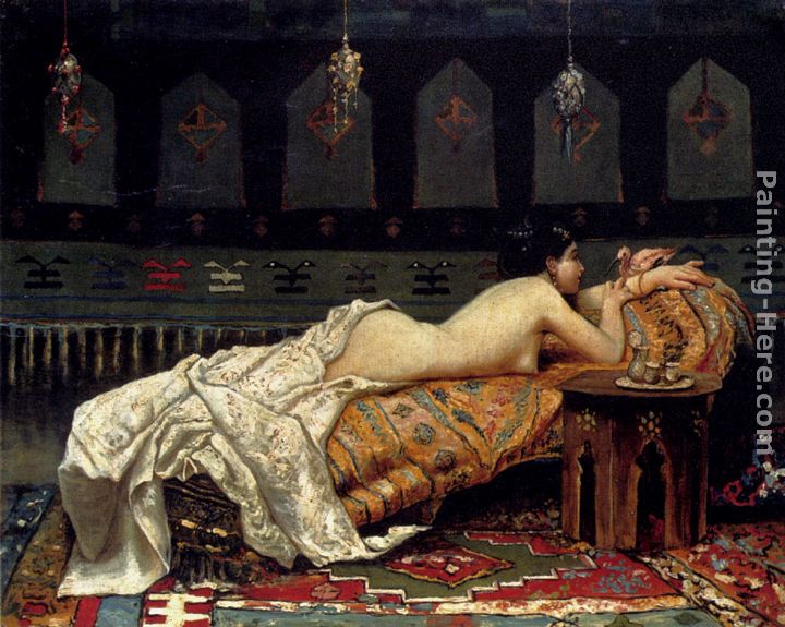 Odalisque painting - Francesco Paolo Michetti Odalisque art painting